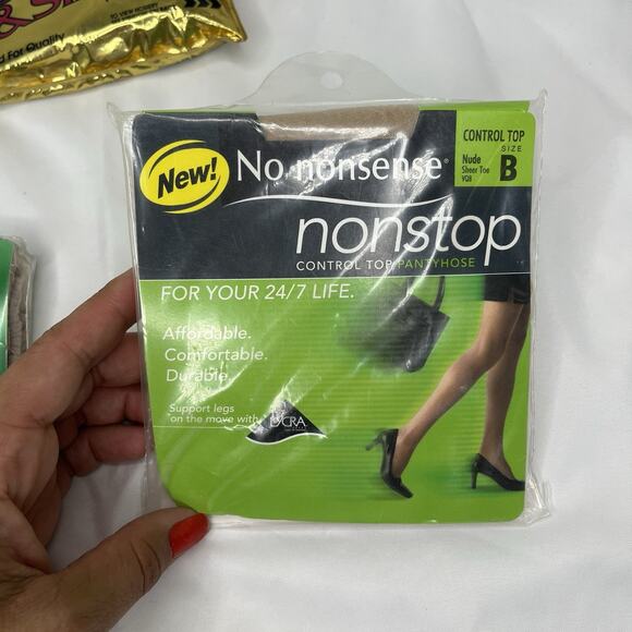 No Nonsense 3 Pantyhose 2 Nude color 1 Black, all Size B. Feminine, work, office - Picture 3 of 8